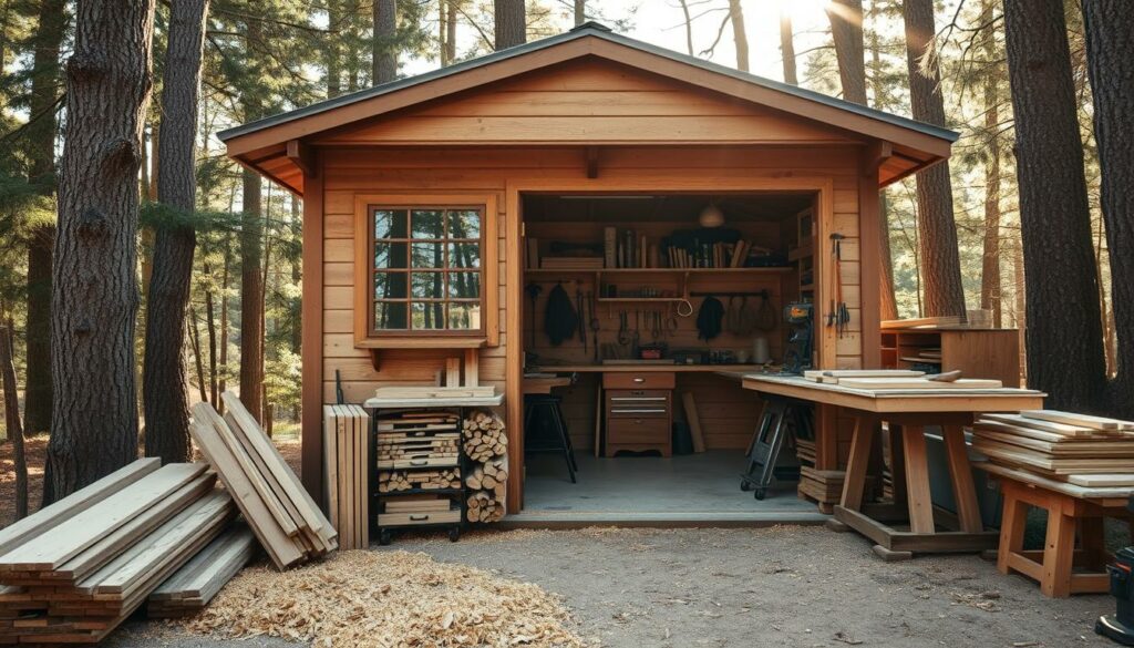 woodworking shed