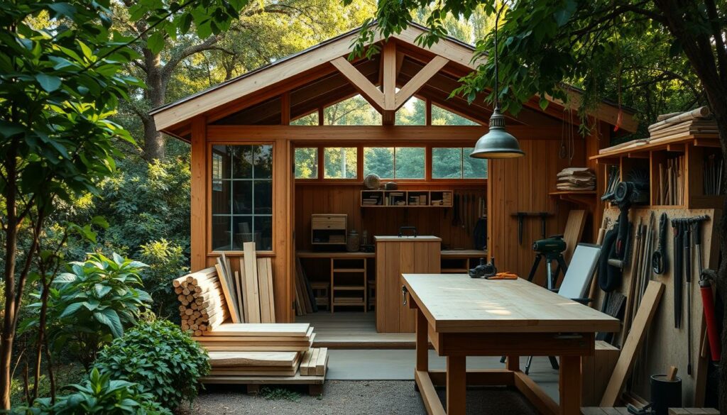 woodworking shed