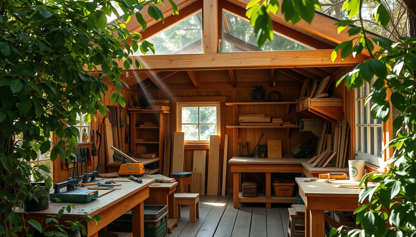 woodworking shed